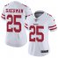 Nike San Francisco 49ers #25 Richard Sherman White Womens Stitched NFL Vapor Untouchable Limited Jersey