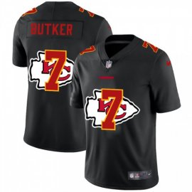 Kansas City Chiefs #7 Harrison Butker Mens Nike Team Logo Dual Overlap Limited NFL Jersey Black