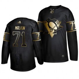 Adidas Pittsburgh Penguins #71 Evgeni Malkin Mens 2019 Black Golden Edition Authentic Stitched NHL Jersey