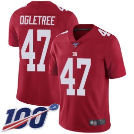 Nike New York Giants #47 Alec Ogletree Red Mens Stitched NFL Limited Inverted Legend 100th Season Jersey