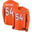 Nike Denver Broncos #54 Brandon Marshall Orange Team Color Mens Stitched NFL Limited Therma Long Sleeve Jersey