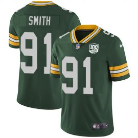 Nike Green Bay Packers #91 Preston Smith Green Team Color Mens 100th Season Stitched NFL Vapor Untouchable Limited Jersey