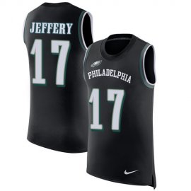 Nike Philadelphia Eagles #17 Alshon Jeffery Black Alternate Mens Stitched NFL Limited Rush Tank Top Jersey