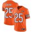 Nike Chicago Bears #25 Mike Davis Orange Mens 100th Season Stitched NFL Limited Rush Jersey