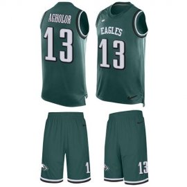 Nike Philadelphia Eagles #13 Nelson Agholor Midnight Green Team Color Mens Stitched NFL Limited Tank Top Suit Jersey