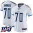 Nike Tennessee Titans #70 Ty Sambrailo White Womens Stitched NFL 100th Season Vapor Untouchable Limited Jersey