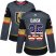 Adidas Vegas Golden Knights #35 Oscar Dansk Grey Home Authentic USA Flag Womens Stitched NHL Jersey