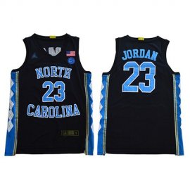 North Carolina #23 Michael Jordan Black Basketball Stitched College Jersey
