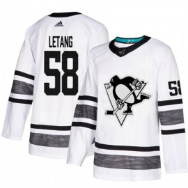 Adidas Pittsburgh Penguins #58 Kris Letang White Authentic 2019 All-Star Stitched Youth NHL Jersey
