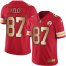 Nike Kansas City Chiefs #87 Travis Kelce Red Mens Stitched NFL Limited Gold Rush Jersey