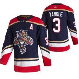 Florida Panthers #3 Keith Yandle Black Mens Adidas 2020-21 Reverse Retro Alternate NHL Jersey