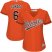 Baltimore Orioles #6 Jonathan Schoop Orange Alternate Womens Stitched MLB Jersey