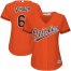Baltimore Orioles #6 Jonathan Schoop Orange Alternate Womens Stitched MLB Jersey