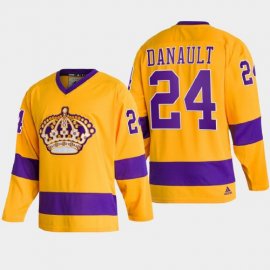 Adidas Los Angeles Kings #24 Phillip Danault Team Classics Gold Mens NHL 2022 Throwback Jersey Mens