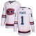 Adidas Montreal Canadiens #1 Jacques Plante White Authentic 2017 100 Classic Stitched NHL Jersey