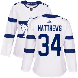 Adidas Toronto Maple Leafs #34 Auston Matthews White Authentic 2018 Stadium Series Womens Stitched NHL Jersey
