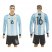 Argentina #16 Rojo Home Long Sleeves Soccer Country Jersey