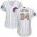 Chicago Cubs #34 Jon Lester White(Blue Strip) 2017 Gold Program Cool Base Womens Stitched MLB Jersey