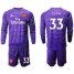 Arsenal #33 Cech Purple Long Sleeves Goalkeeper Soccer Country Jersey