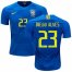 Brazil #23 Diego Alves Away Kid Soccer Country Jersey