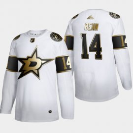 Dallas Stars #14 Jamie Benn Mens Adidas White Golden Edition Limited Stitched NHL Jersey