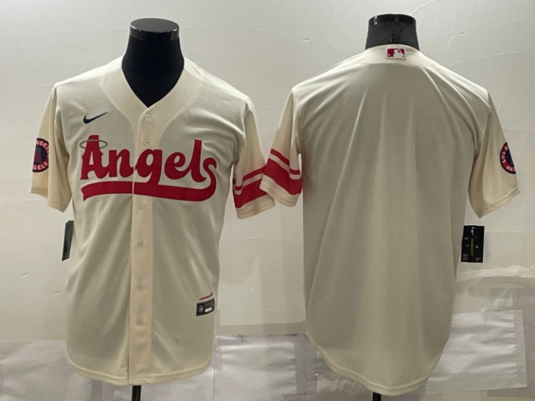 Angels Blank Cream 2022 City Connect Cool Base Jersey Angels Blank Cream 2022 City Connect Cool Base Jersey