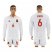 Spain #6 A.Iniesta White Away Long Sleeves Soccer Country Jersey