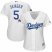 Los Angeles Dodgers #5 Corey Seager Majestic Womens 2019 Postseason Home Official Cool Base Player Jersey White
