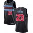 Mens Nike Chicago Bulls #23 Michael Jordan Black NBA Swingman City Edition 2018-19 Jersey