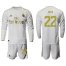 Real Madrid #22 Isco White Home Long Sleeves Soccer Club Jersey