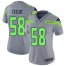 Nike Seattle Seahawks #58 Darrell Taylor Gray Womens Stitched NFL Limited Inverted Legend Jersey