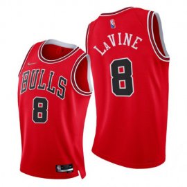 Nike Chicago Bulls #8 Zach Lavine Mens 2021-22 75th Diamond Anniversary NBA Jersey Red Mens