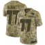Nike New England Patriots #77 Michael Bennett Camo Mens Stitched NFL Limited 2018 Salute To Service Jersey