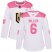 Adidas Vegas Golden Knights #6 Colin Miller White/Pink Authentic Fashion Womens Stitched NHL Jersey