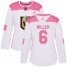 Adidas Vegas Golden Knights #6 Colin Miller White/Pink Authentic Fashion Womens Stitched NHL Jersey