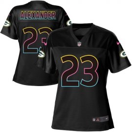 Nike Green Bay Packers #23 Jaire Alexander Black Womens NFL Fashion Game Jersey