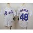 New York Mets #48 Jacob DeGrom White(Blue Strip) Home Cool Base Stitched Youth MLB Jersey