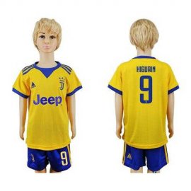 Juventus #9 Higuain Away Kid Soccer Club Jersey