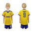 Juventus #9 Higuain Away Kid Soccer Club Jersey