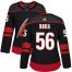 Adidas Carolina Hurricanes #56 Erik Haula Black Alternate Authentic Womens Stitched NHL Jersey