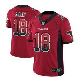 Nike Atlanta Falcons #18 Calvin Ridley Red Team Color Mens Stitched NFL Limited Rush Drift Fashion Jersey