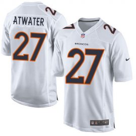 Nike Denver Broncos #27 Steve Atwater White Mens Stitched NFL Game Event Jersey