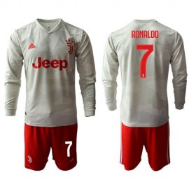 Juventus #7 Ronaldo Away Long Sleeves Soccer Club Jersey