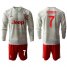 Juventus #7 Ronaldo Away Long Sleeves Soccer Club Jersey