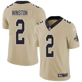 Nike New Orleans Saints #2 Jameis Winston Gold Mens Stitched NFL Limited Inverted Legend Jersey
