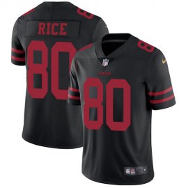 Nike San Francisco 49ers #80 Jerry Rice Black Alternate Mens Stitched NFL Vapor Untouchable Limited Jersey