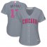 Chicago Cubs #17 Kris Bryant Grey Mothers Day Cool Base Womens Stitched MLB Jersey