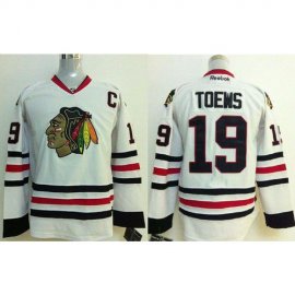 Chicago Blackhawks #19 Jonathan Toews Stitched White Youth NHL Jersey