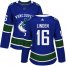 Adidas Vancouver Canucks #16 Trevor Linden Blue Home Authentic Womens Stitched NHL Jersey