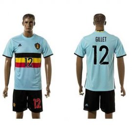 Belgium #12 Gillet Away Soccer Country Jersey